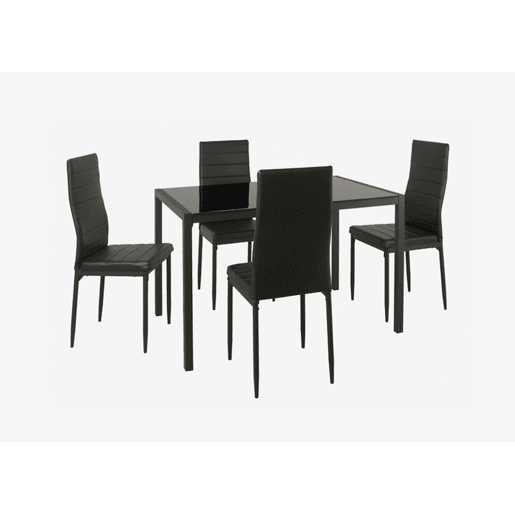 Conjunto de mesa com 4 cadeiras JET preto Conjunto de mesa com 4 cadeiras JET preto