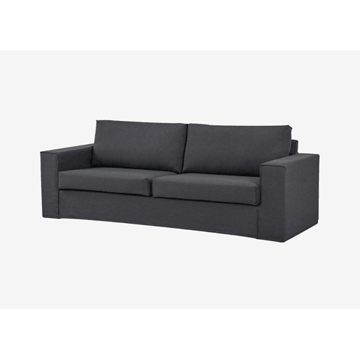 Sofá fixo 3 lugares JUNO cinza escuro Sofá fixo 3 lugares JUNO cinza escuro