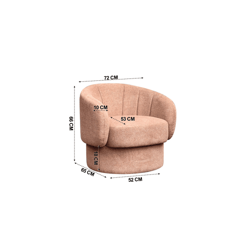 Cadeirão MELY decorativo cor rosa