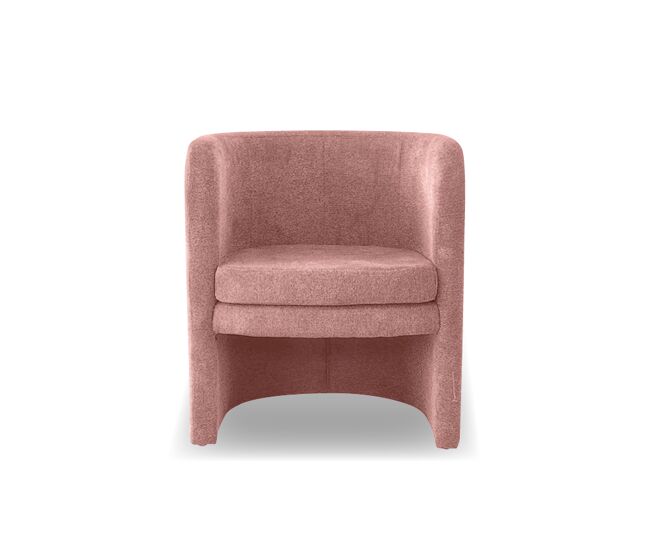 Sillón decorativo hebe color rosa