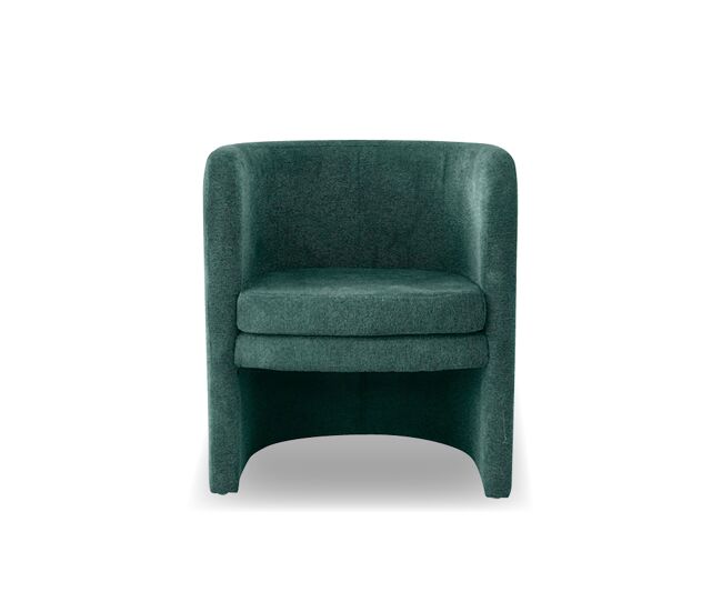 Sillón decorativo hebe verde oscuro