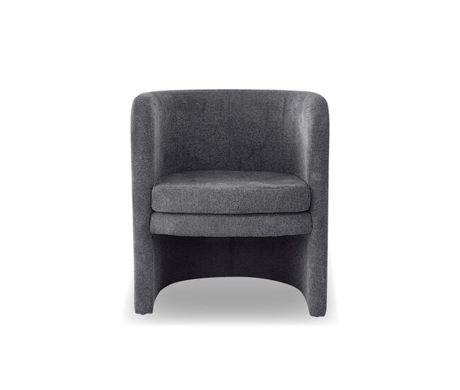 Sillón decorativo hebe gris oscuro