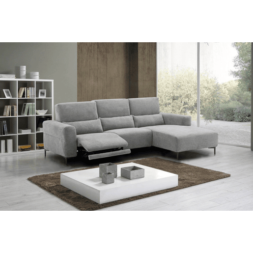 Chaise longue relax 4 lugares relax elétrica dereita cinza