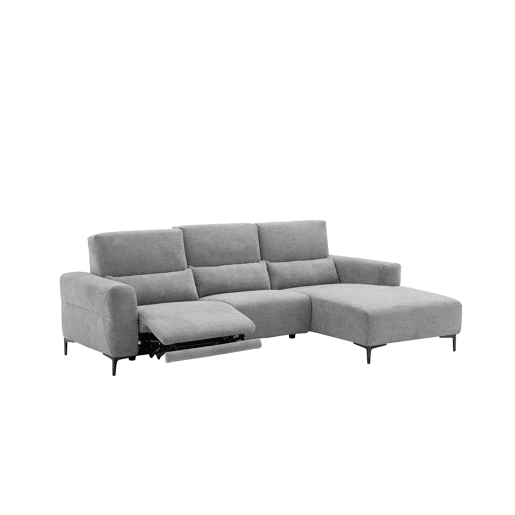 Chaise longue relax 4 lugares relax elétrica dereita cinza