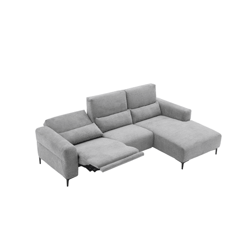 Chaise longue relax 4 lugares relax elétrica dereita cinza