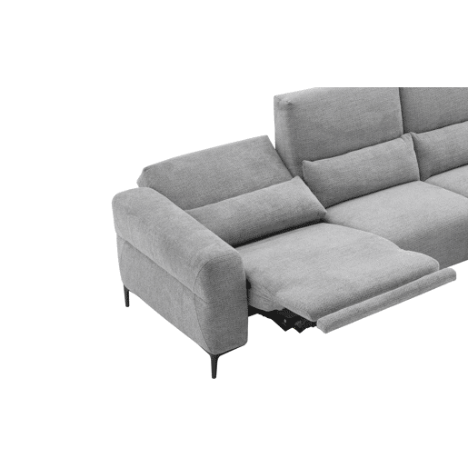Chaise longue relax 4 lugares relax elétrica dereita cinza