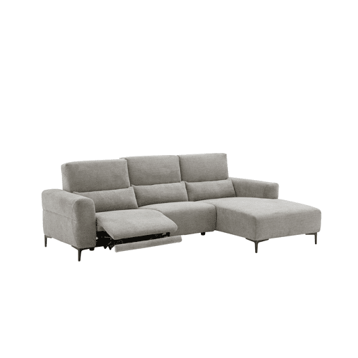 Chaise longue relax 4 lugares elétrica LEANIS dereita bege Chaise longue relax 4 lugares elétrica LEANIS dereita bege