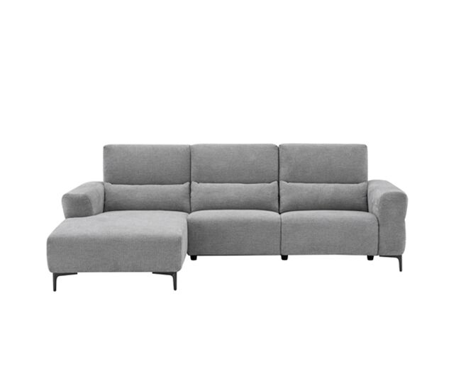 Chaise longue relax eléctrica 4 plazas LEANIS lado izquierdo gris