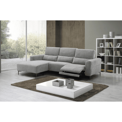 Chaise longue relax 4 lugares relax elétrica esquerda cinza