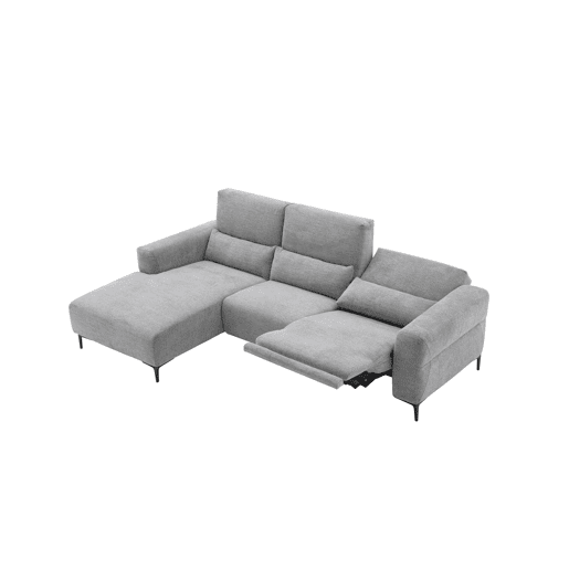 Chaise longue relax 4 lugares relax elétrica esquerda cinza