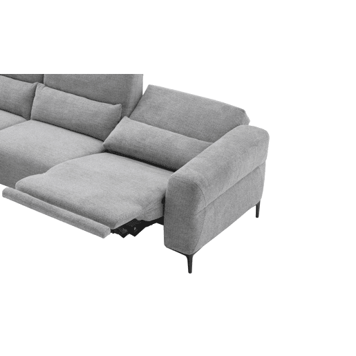 Chaise longue relax 4 lugares relax elétrica esquerda cinza