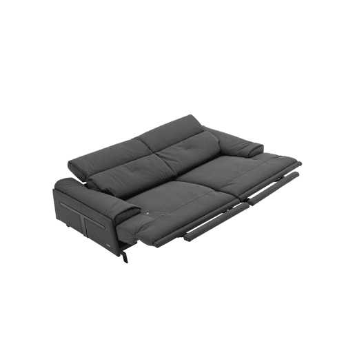 Sofá SIARA 4 lugares relax elétrico azul Sofá SIARA 4 lugares relax elétrico azul