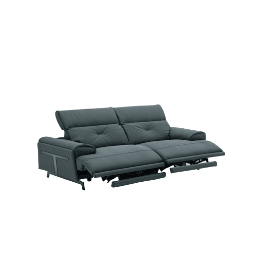 Sofá SIARA 3 lugares relax elétrico cinza