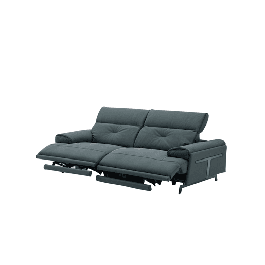 Sofá SIARA 3 lugares relax elétrico cinza