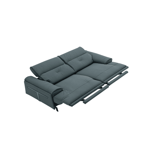 Sofá SIARA 3 lugares relax elétrico cinza