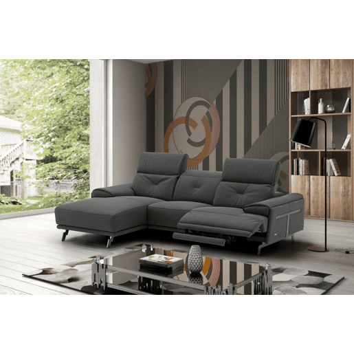 Chaise longue SIARA relax elétrica esquerda 3 lugares azul