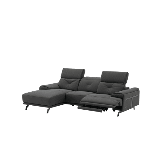 Chaise longue SIARA relax elétrica esquerda 3 lugares azul