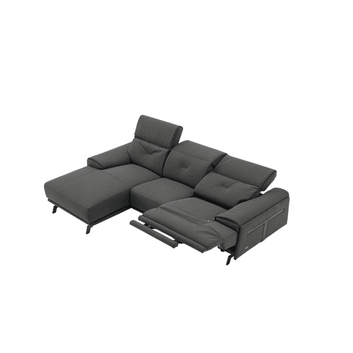 Chaise longue SIARA relax elétrica esquerda 3 lugares azul