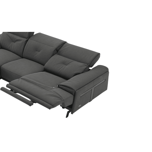 Chaise longue SIARA relax elétrica esquerda 3 lugares azul