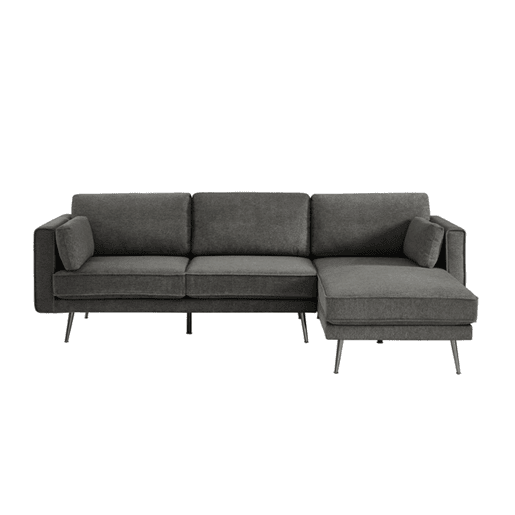 Chaise longue 4 lugares COSMO dereita cinza