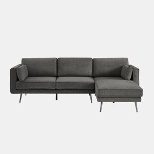 Chaise longue 4 lugares COSMO dereita cinza