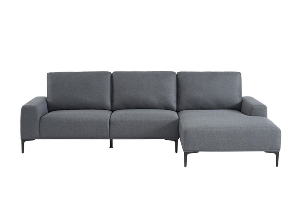 Chaise longue 3 plazas DANTE derecha gris