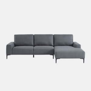 Chaise longue 3 lugares DANTE dereita cinza