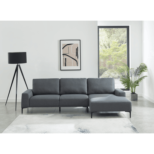 Chaise longue 3 lugares DANTE dereita cinza