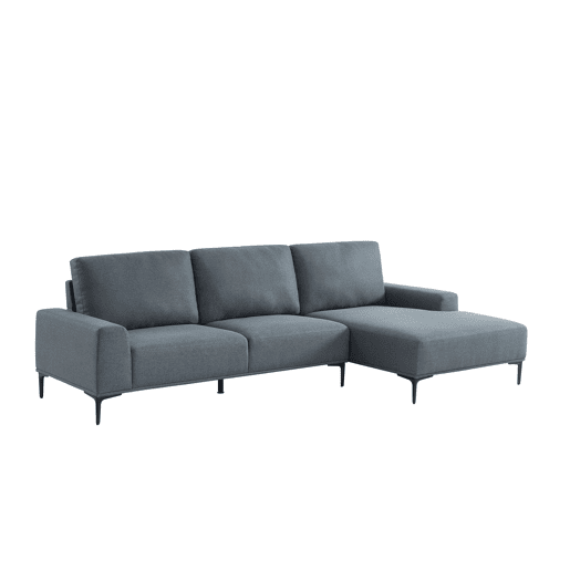 Chaise longue 3 lugares DANTE dereita cinza