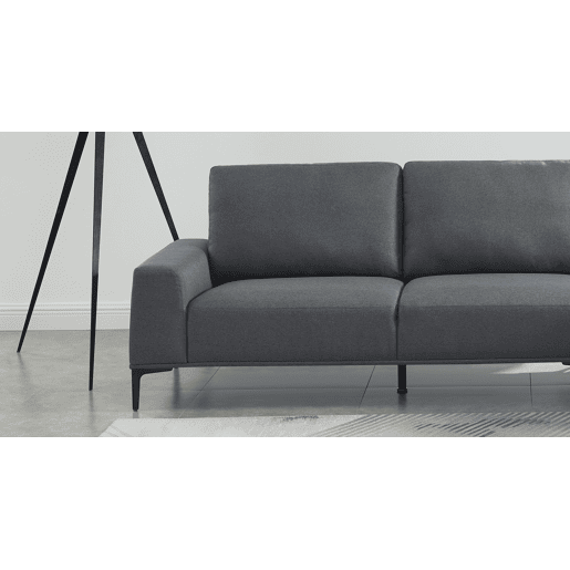 Chaise longue 3 lugares DANTE dereita cinza