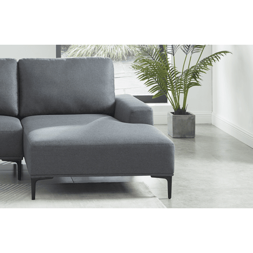 Chaise longue 3 lugares DANTE dereita cinza