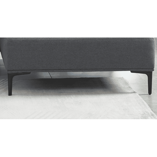 Chaise longue 3 lugares DANTE dereita cinza