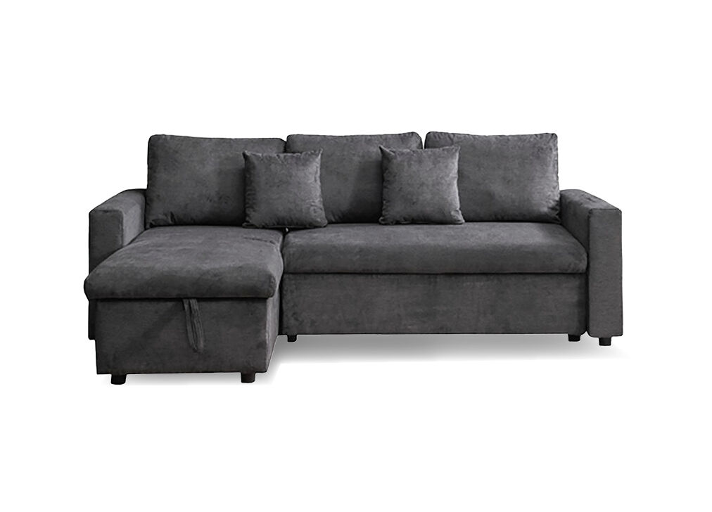 Chaise longue DRAKO reversible 3 plazas gris oscuro