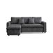 Chaise longue DRAKO reversible 3 plazas gris oscuro Chaise longue DRAKO reversible 3 plazas gris oscuro Gris Oscuro