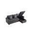 Chaise longue DRAKO reversible 3 plazas gris oscuro Chaise longue DRAKO reversible 3 plazas gris oscuro Gris Oscuro