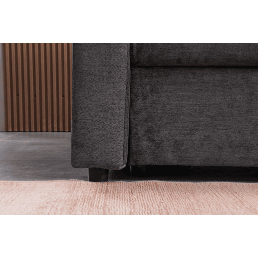 Chaise longue DRAKO reversível 3 lugares cinza escuro