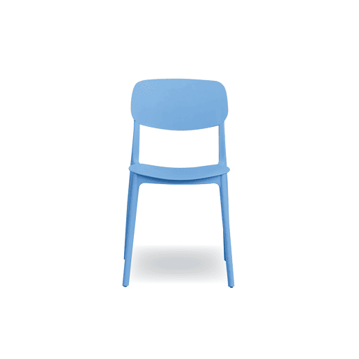 Cadeira de cozinha LAIA fixa PP azul claro