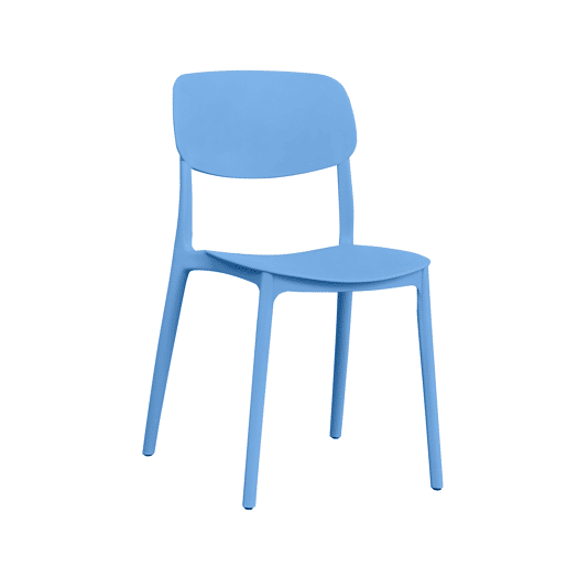 Cadeira de cozinha LAIA fixa PP azul claro