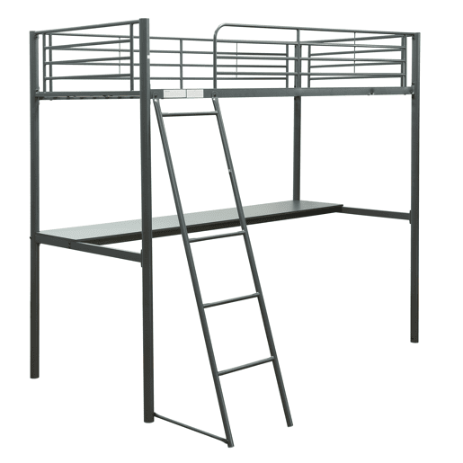 Beliche loft LEBRON com escritório e cama superior
