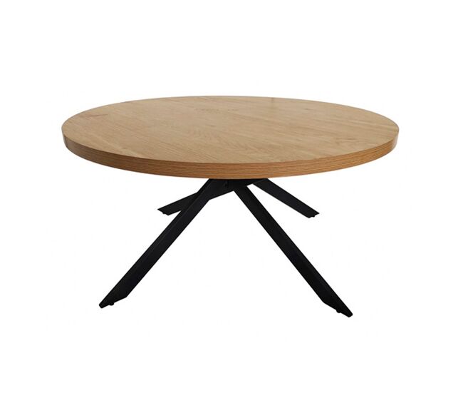 Mesa de centro redonda color roble POPPY