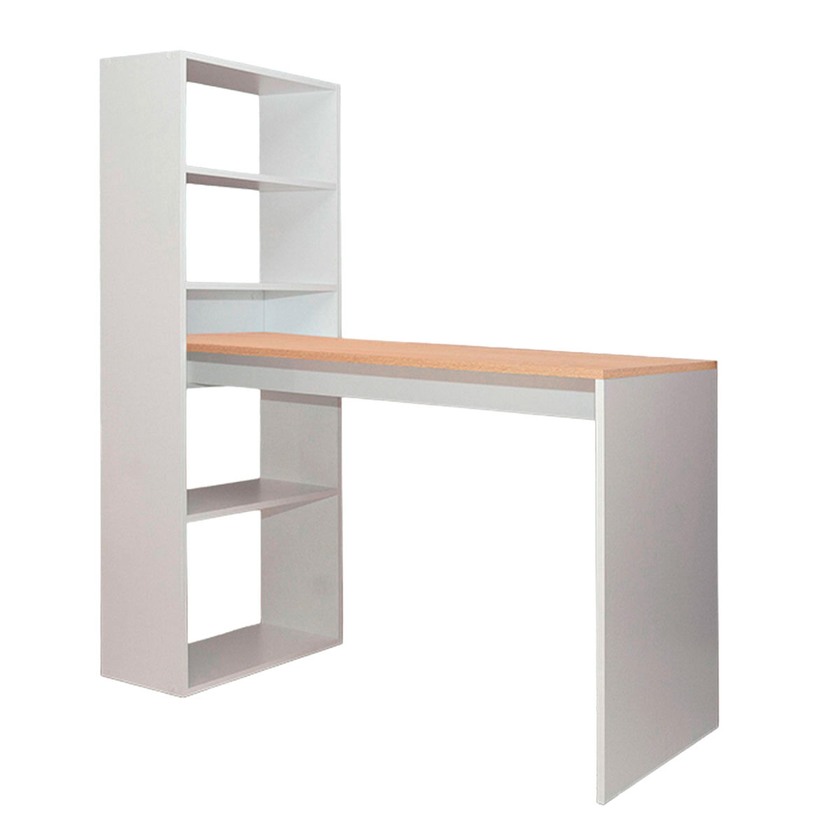 Mesa escritorio villena blanco y roble