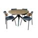 Conjunto de mesa con 4 sillas SAVANNAH Conjunto de mesa con 4 sillas SAVANNAH Roble