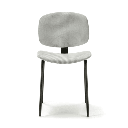 Cadeira de cozinha DECO fixa corduroy cinza