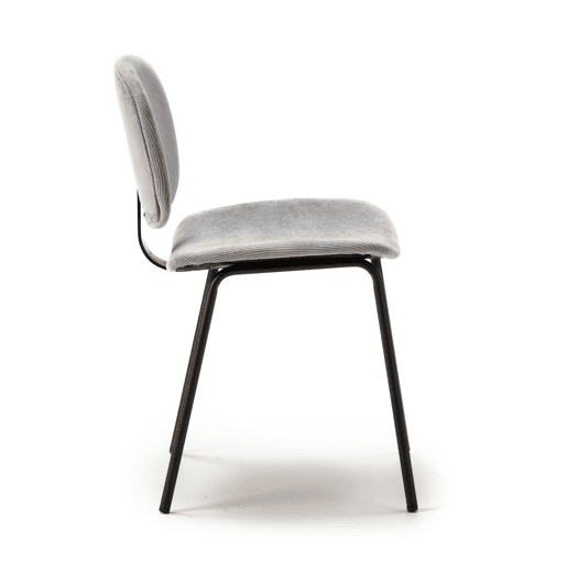 Cadeira de cozinha DECO fixa corduroy cinza