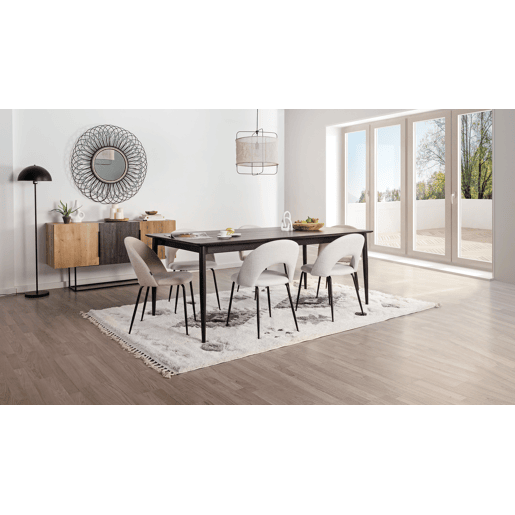 Mesa de jantar extensível OLYMPIA castanha