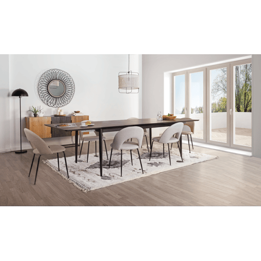 Mesa de jantar extensível OLYMPIA castanha