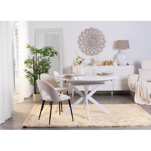 Mesa de jantar extensÃvel CINTHYA cor branco Mesa de jantar extensÃvel CINTHYA cor branco