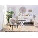 Mesa de comedor extensible redonda CINTHYA color blanco Mesa de comedor extensible redonda CINTHYA color blanco Blanco