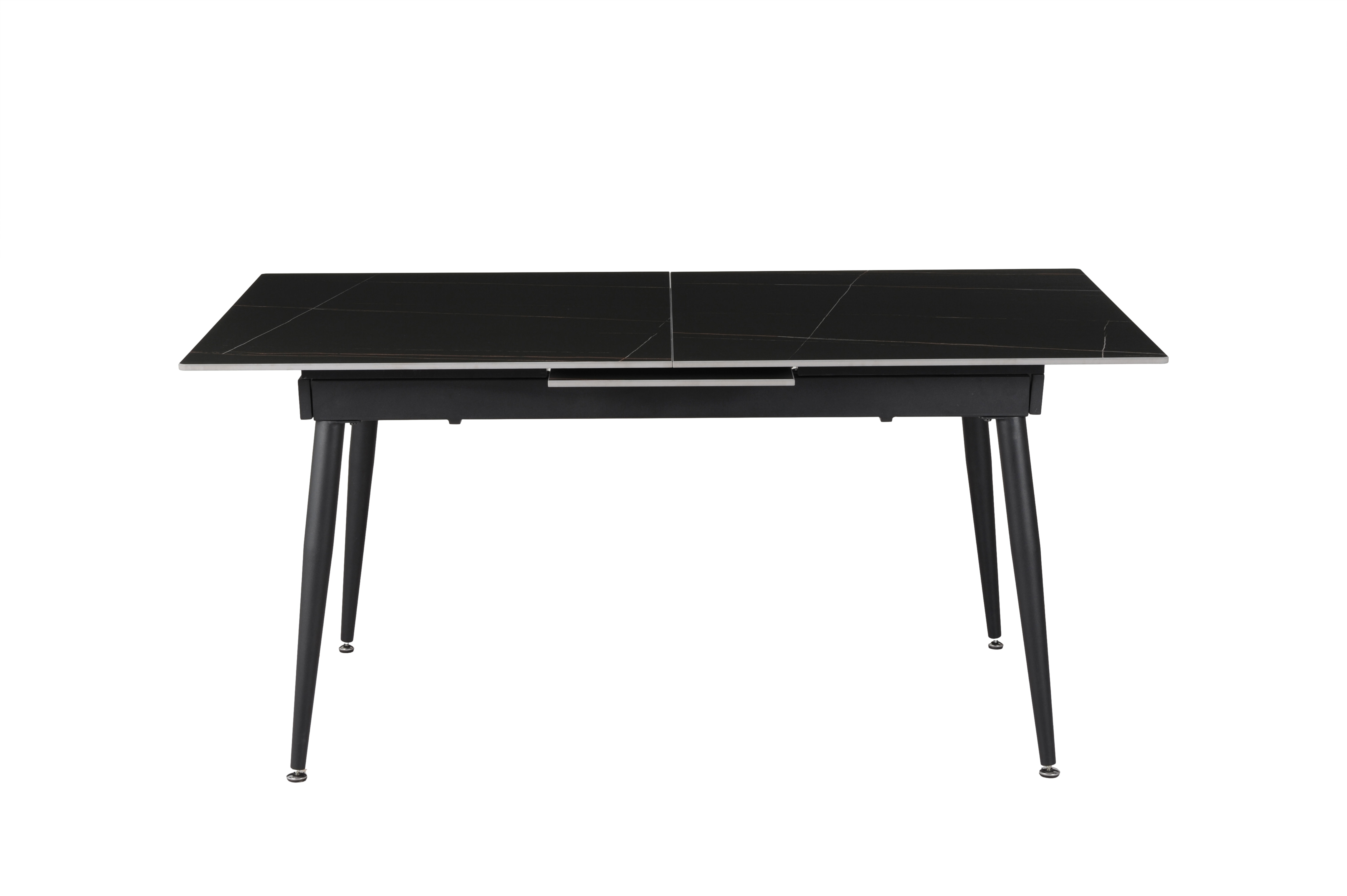 Mesa de comedor extensible cerámica negro JILL
