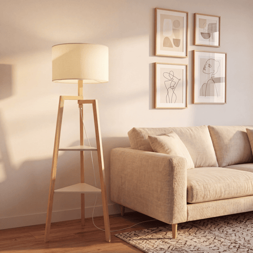 Candeeiro de pé CHAN marca CONFORAMA 153cm Candeeiro de pé CHAN marca CONFORAMA 153cm